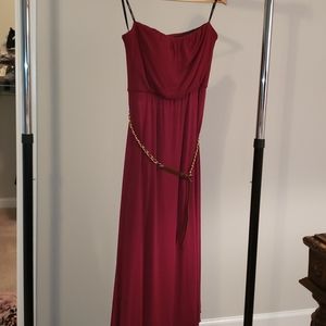 XOXO BURGANCY STRAPLESS DRESS
